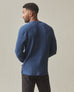 Men's Waffle Long Sleeve Henley - Marine Navy